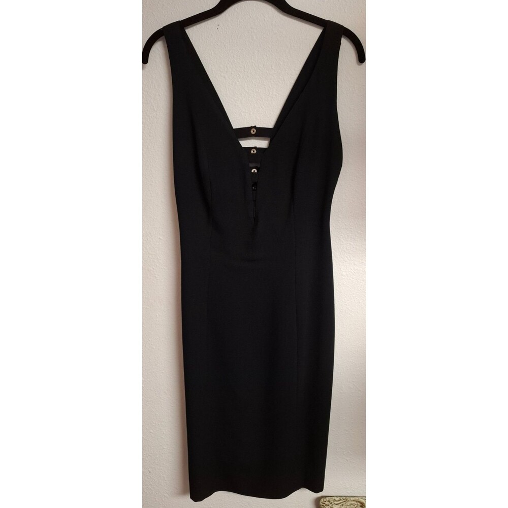 REX LESTER Women's Black Classic Open Ladder Back Pencil Straight Dress Size 8